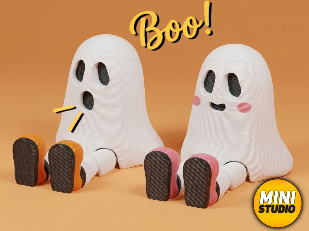 Flexi Halloween Ghost + Keychain Version - Flexi & Articulated Keychains, in stock in India