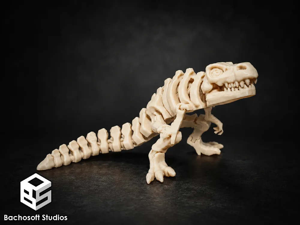Flexi Poseable T-Rex Skeleton Toy, photo 2 of 5 - Articulated Snakes & Lizards, flexi dino