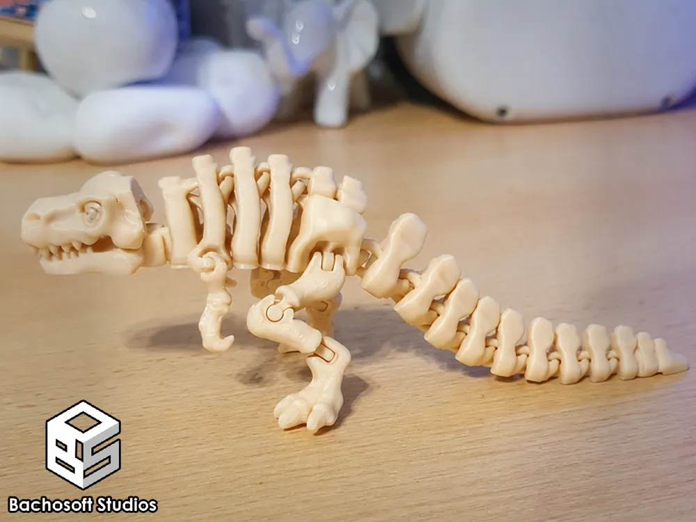 Flexi Poseable T-Rex Skeleton Toy, photo 3 of 5 - Articulated Snakes & Lizards, articulated