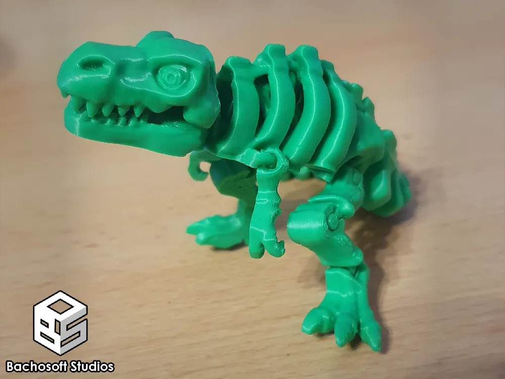 Flexi Poseable T-Rex Skeleton Toy, photo 4 of 5 - Articulated Snakes & Lizards, flexi dinosaur
