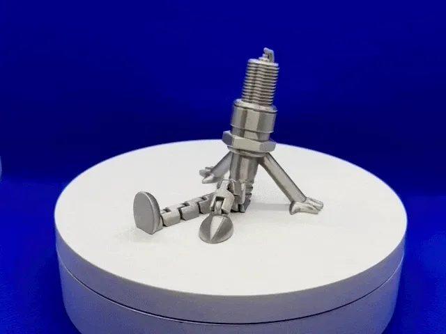 Flexi Spark Plug Buddy (articulated), photo 2 of 4 - Flexi Spark Plug Buddy (articulated) Miniatures