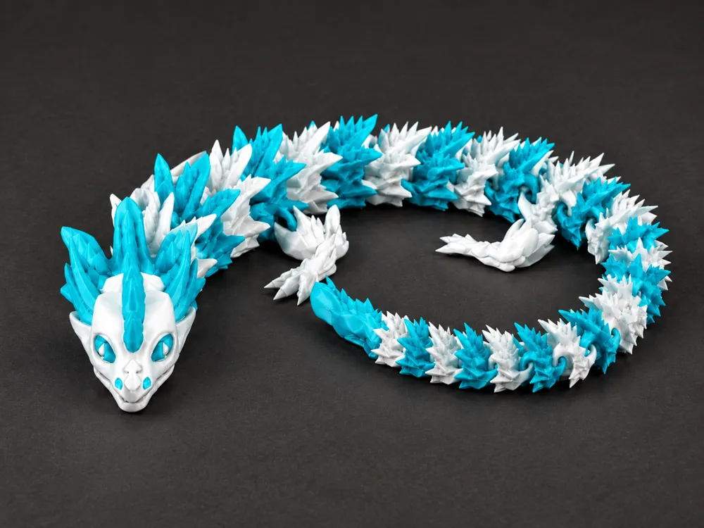 Flexible Frostspire, Crystal Dragon, photo 2 of 3 - Flexible Frostspire, Crystal Dragon Miniatures