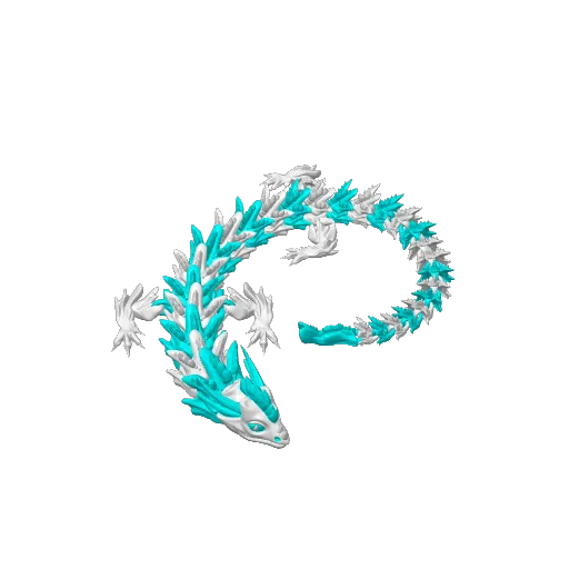 Flexible Frostspire, Crystal Dragon, photo 3 of 3 - Flexible Frostspire, Crystal Dragon Miniatures
