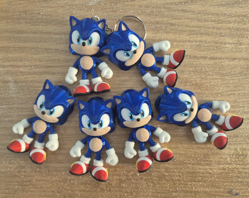 Flexiby 001 - Sonic Flexy Keychain, photo 4 of 4 - Flexiby 001 - Sonic Flexy Keychain Miniatures