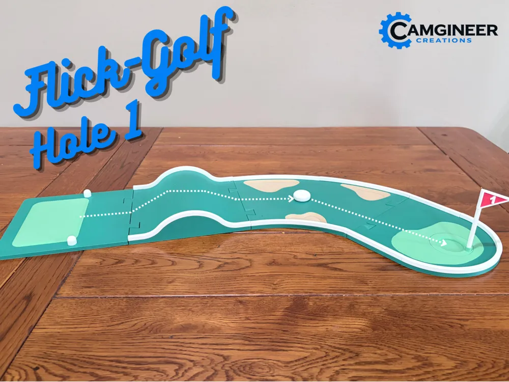 Flick Golf, Modular Mini Golf Game | Hole 1 of 9