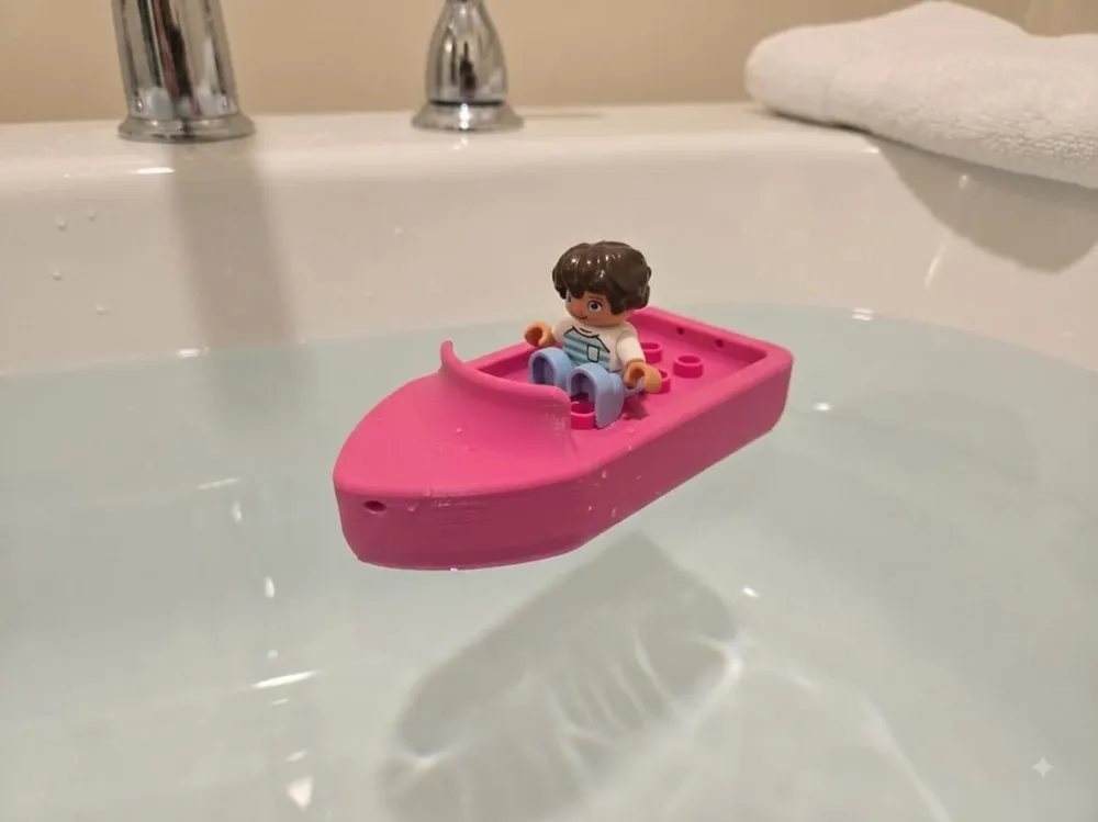 Floating boat with studs compatible with Duplo, photo 3 of 4 - Brick-compatible Sets & Minifigures, double