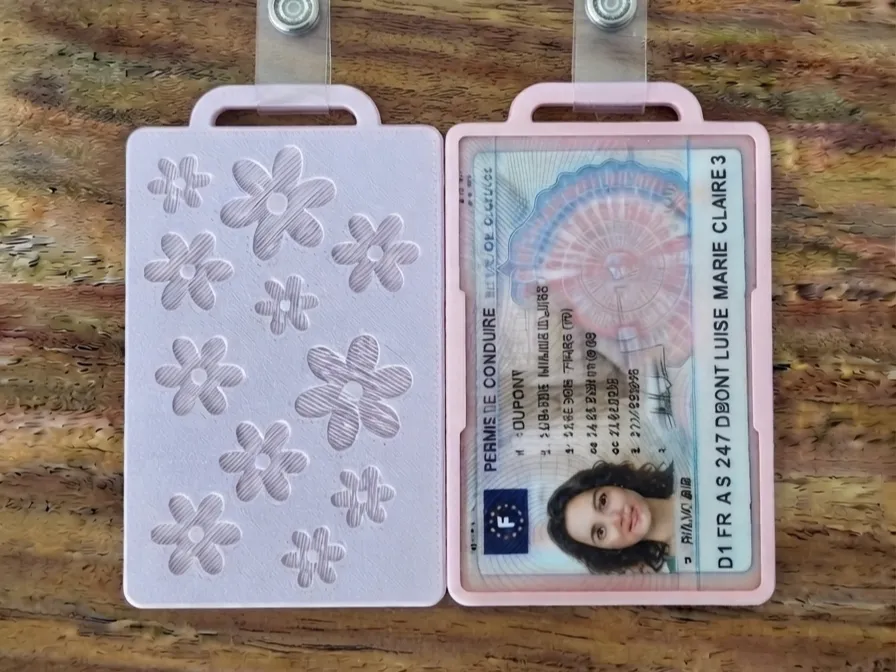 Floral ID Card Holder