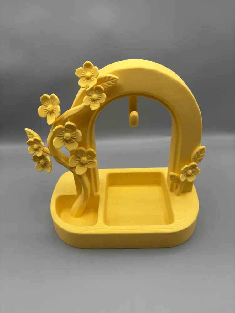 Floral Jewelry Stand & Makeup Vanity Organizer, photo 2 of 4 - Floral Jewelry Stand & Makeup Vanity Organizer Household