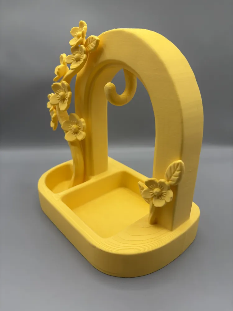 Floral Jewelry Stand & Makeup Vanity Organizer, photo 3 of 4 - Floral Jewelry Stand & Makeup Vanity Organizer Household