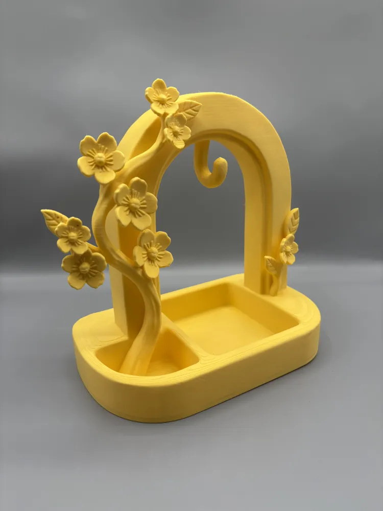 Floral Jewelry Stand & Makeup Vanity Organizer, photo 4 of 4 - Floral Jewelry Stand & Makeup Vanity Organizer Household