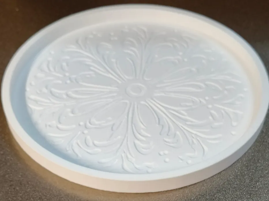 Floral Mandala Decorative Tray, photo 3 of 4 - Floral Mandala Decorative Tray Home Decor Items