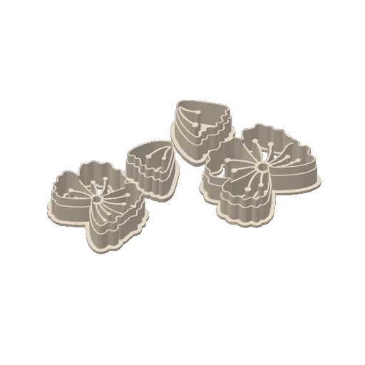 Floral Polymer clay cutter set Jewelry-making tool, photo 3 of 3 - Floral Polymer clay cutter set Jewelry-making tool Fashion