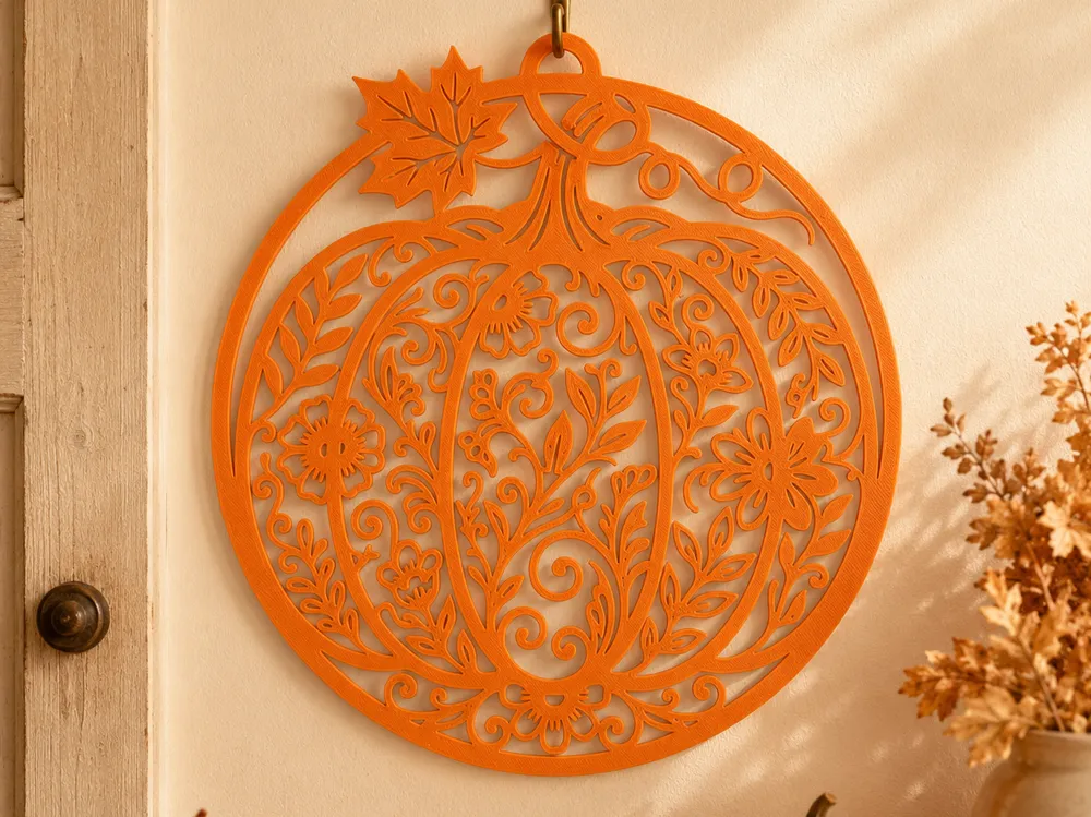 Floral Pumpkin, Autumn Hanging Decoration, photo 3 of 4 - Floral Pumpkin, Autumn Hanging Decoration Household