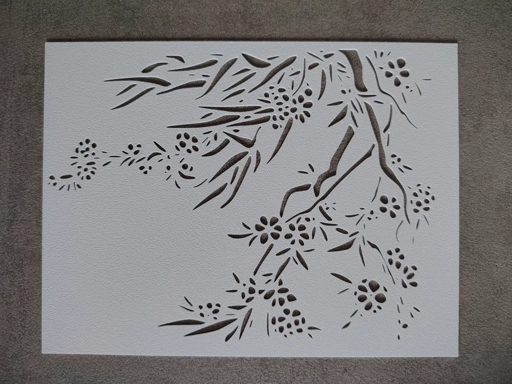 stencil ramo in fiore, photo 3 of 4 - stencil ramo in fiore Hobby & DIY