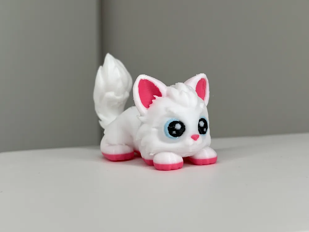 Fluffy cat flexi toy articulated cat, photo 4 of 4 - Fluffy cat flexi toy articulated cat Toys & Games