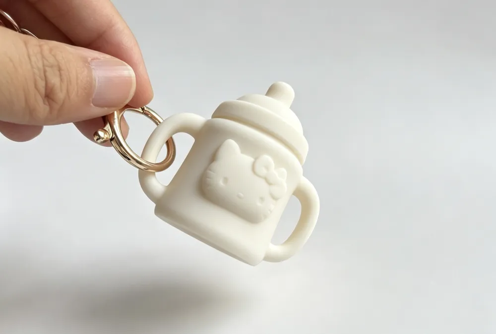 Kitty Baby Bottle Car and Bag Charm, photo 4 of 4 - Kitty Baby Bottle Car and Bag Charm Art