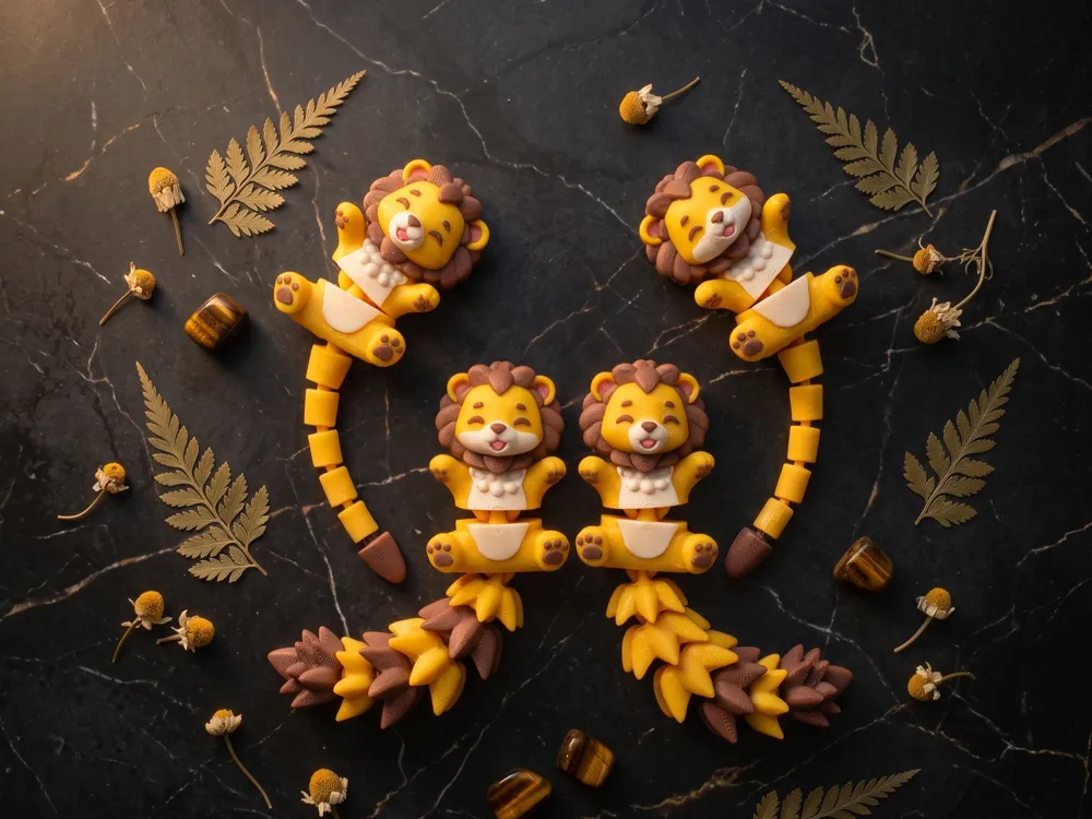 Cute Flexi Lion Cub - Toy / Keychain, photo 3 of 4 - Cute Flexi Lion Cub - Toy / Keychain Keychains
