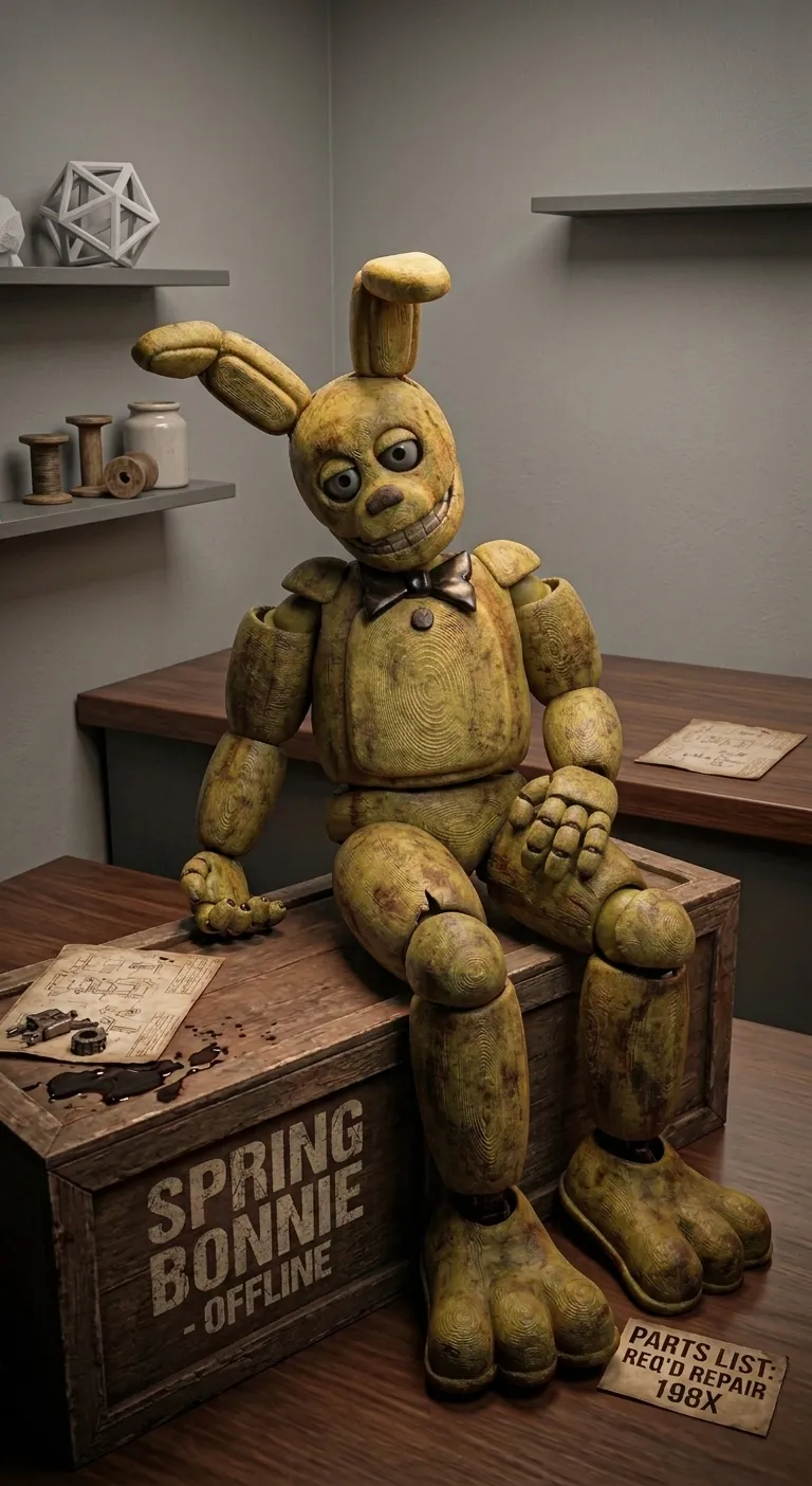 FNAF Spring Bonnie Animatronic Figure, photo 3 of 4 - FNAF Spring Bonnie Animatronic Figure Figurines & Collectibles