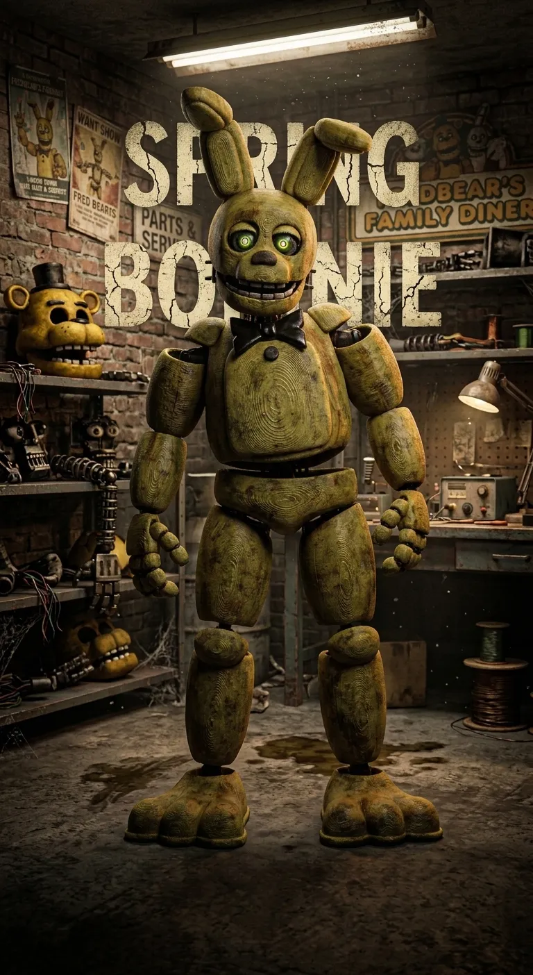 FNAF Spring Bonnie Animatronic Figure, photo 4 of 4 - FNAF Spring Bonnie Animatronic Figure Figurines & Collectibles