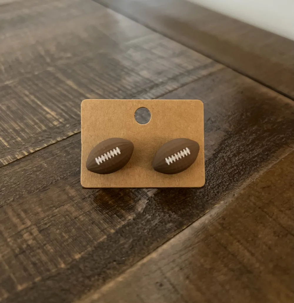 Football Earrings, photo 3 of 4 - Football Earrings Jewellery & Accessories