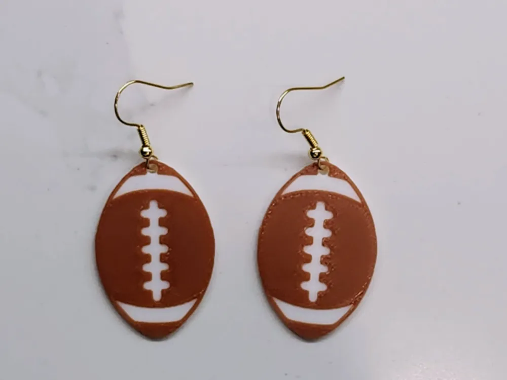 Football Earrings, photo 3 of 4 - Football Earrings Fashion