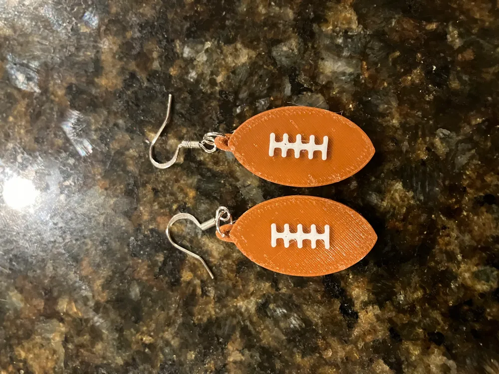 Football Earrings, photo 4 of 4 - Football Earrings Fashion