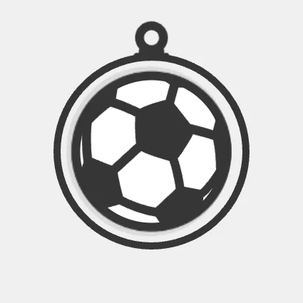 Football keychain, photo 4 of 4 - Football keychain Generative Art