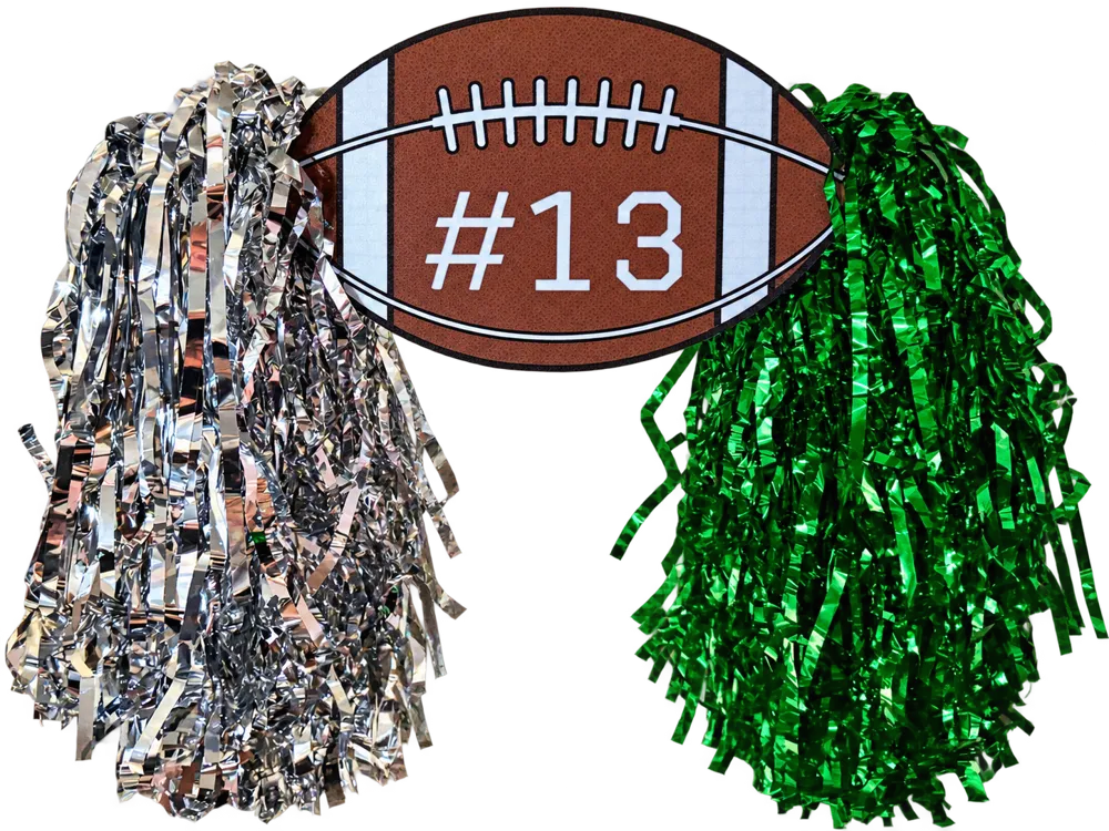Football Shaped Customizable Number Cheer Stick, photo 4 of 4 - Football Shaped Customizable Number Cheer Stick Sports & Fitness