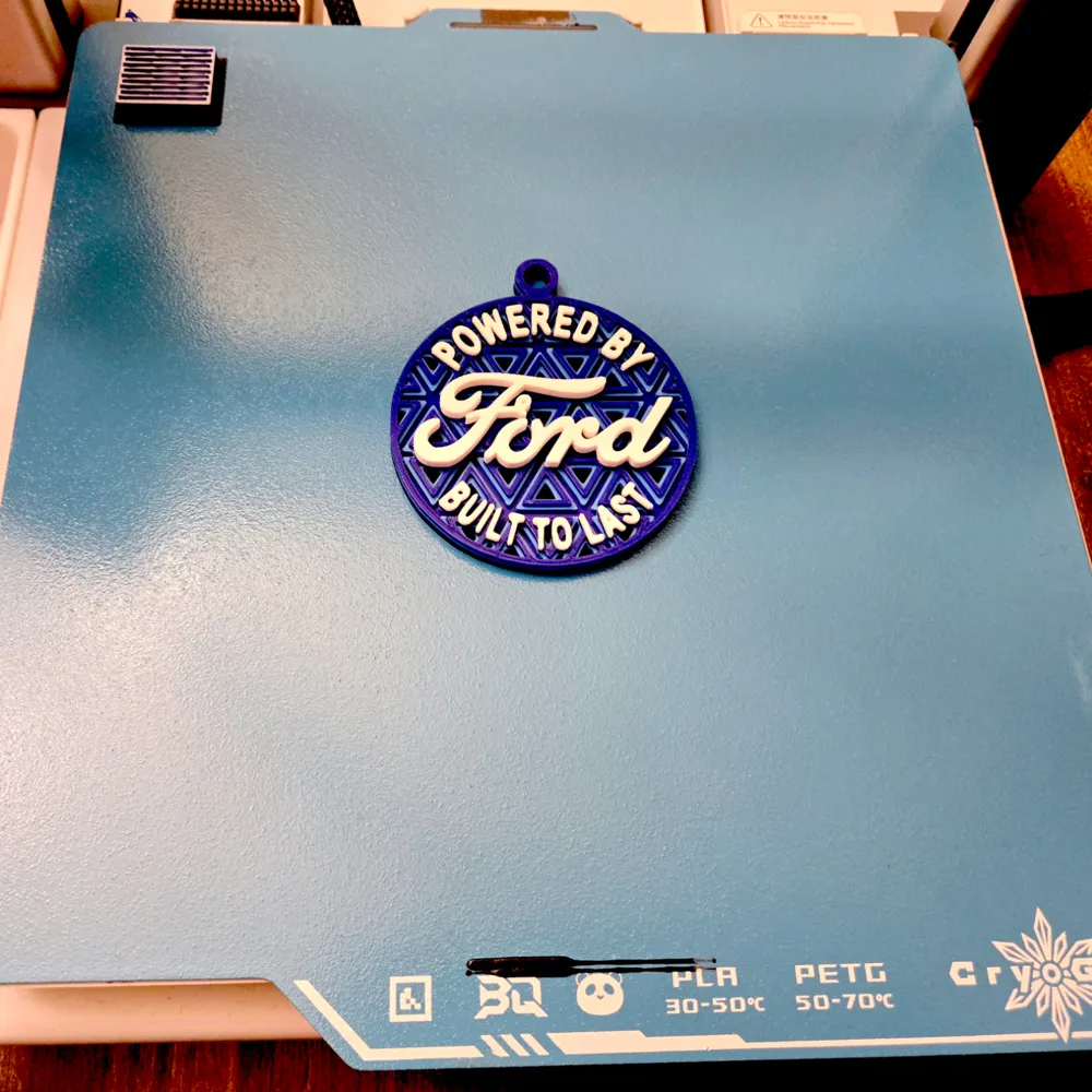 Ford Mosaic Holiday Ornament, photo 2 of 4 - Pixel Art & Mosaics, Christmas