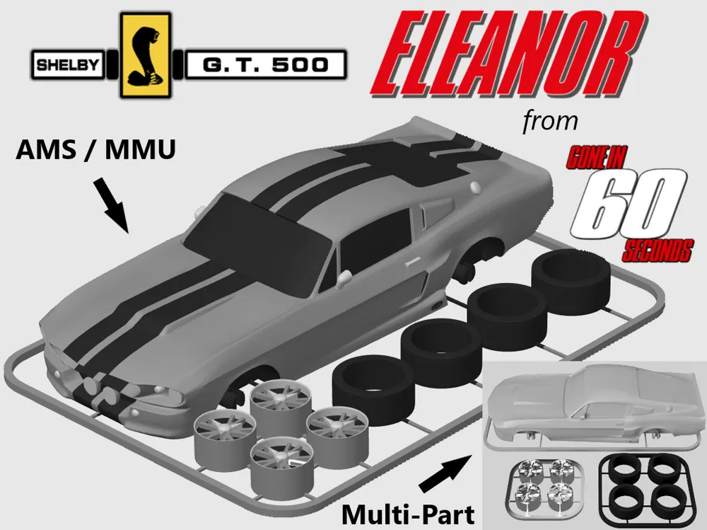 Ford Shelby Mustang GT500 'Eleanor' Kit Card, photo 2 of 4 - Car, Tank & Vehicle Kit Cards, multimaterial