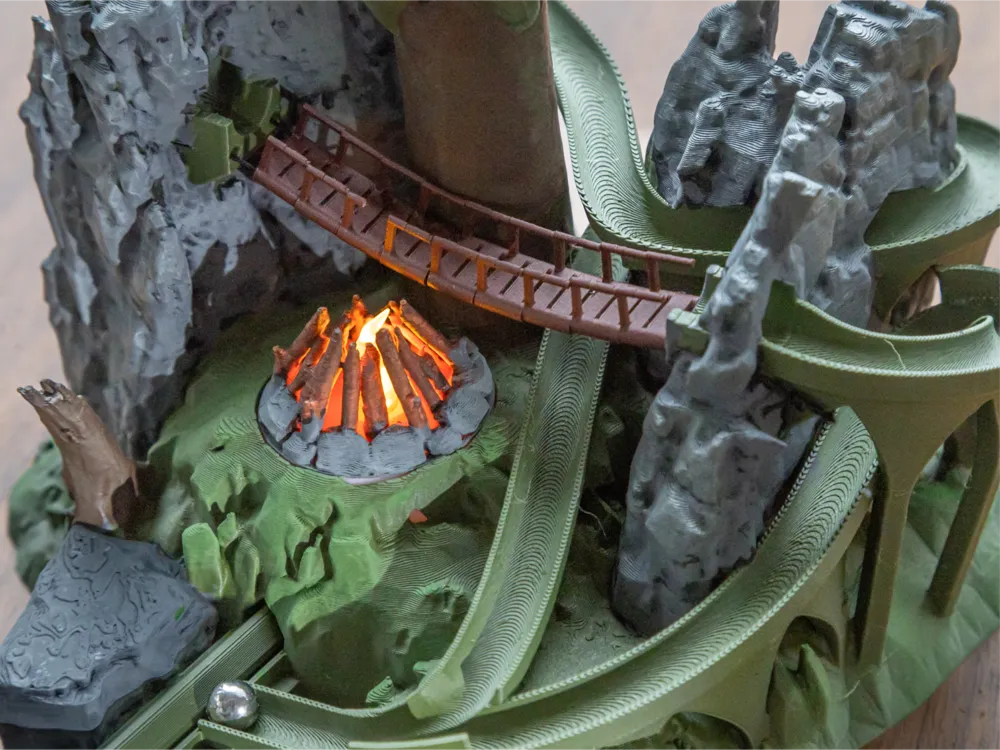 Forest Marble Run - Swinging Bridge & 360˚ Detail, photo 2 of 4 - Forest Marble Run - Swinging Bridge & 360˚ Detail Toys & Games