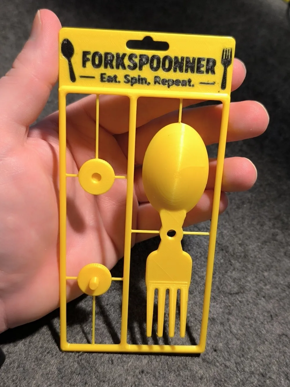 FORKSPOONNER, Fork? Spoon? Spinner? YES. Kit Card, photo 3 of 4 - FORKSPOONNER, Fork? Spoon? Spinner? YES. Kit Card Fidget & Sensory Toys