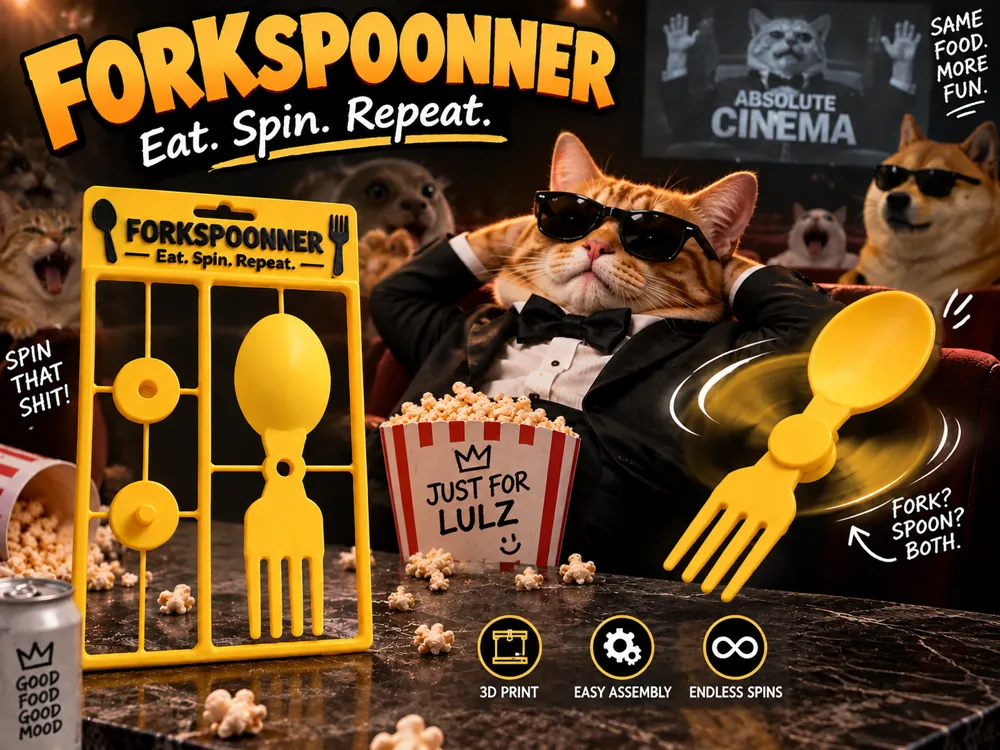 FORKSPOONNER, Fork? Spoon? Spinner? YES. Kit Card, photo 4 of 4 - FORKSPOONNER, Fork? Spoon? Spinner? YES. Kit Card Fidget & Sensory Toys