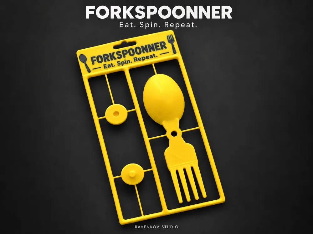FORKSPOONNER, Fork? Spoon? Spinner? YES. Kit Card - Hand Spinners, in stock