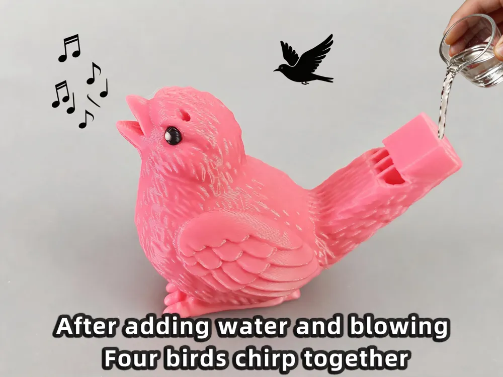Four-bang Bird Whistle, fill, blow, Four calls