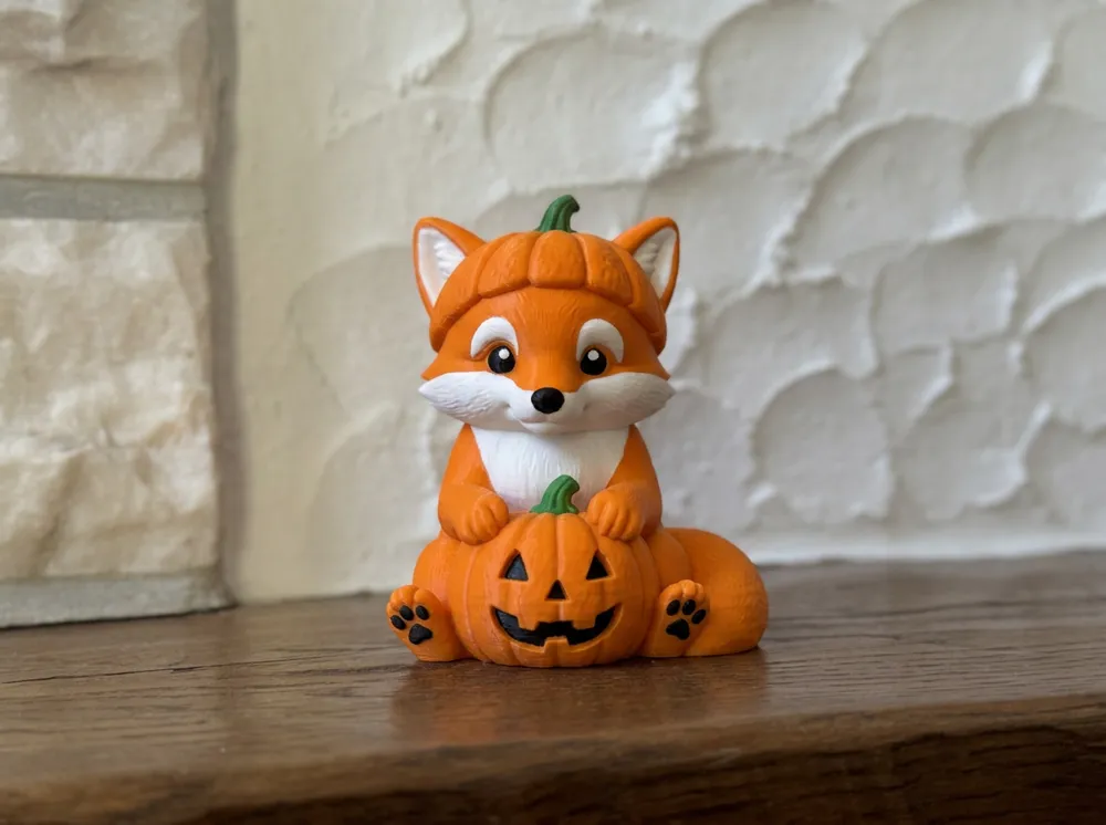 Fox Pumpkin Spooky Animal Friends, photo 3 of 4 - Fox Pumpkin Spooky Animal Friends Household
