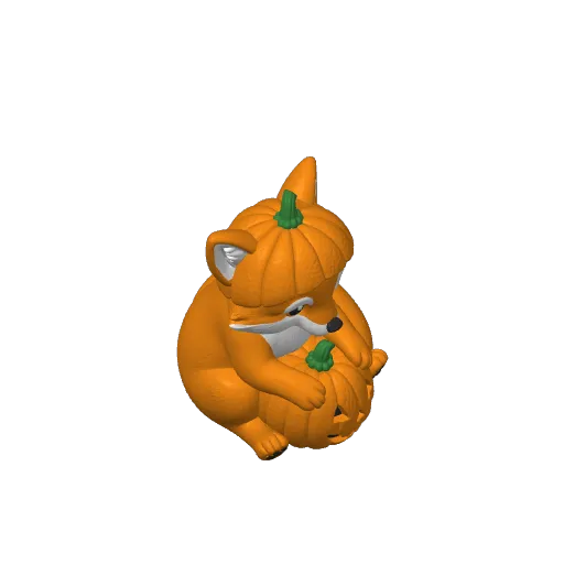 Fox Pumpkin Spooky Animal Friends, photo 4 of 4 - Fox Pumpkin Spooky Animal Friends Household