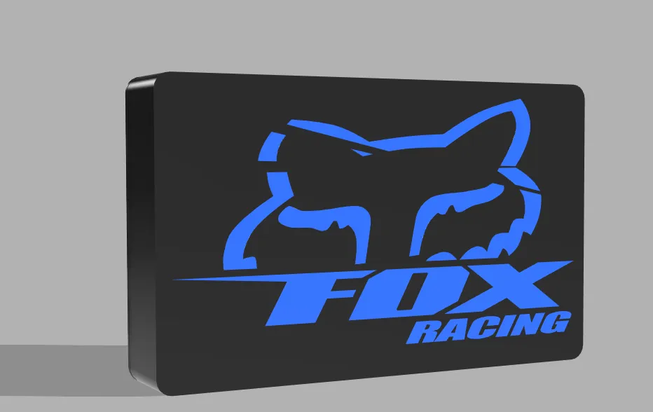 Fox Racing LED light box / Night Light, photo 3 of 4 - Fox Racing LED light box / Night Light Lamps & Lighting