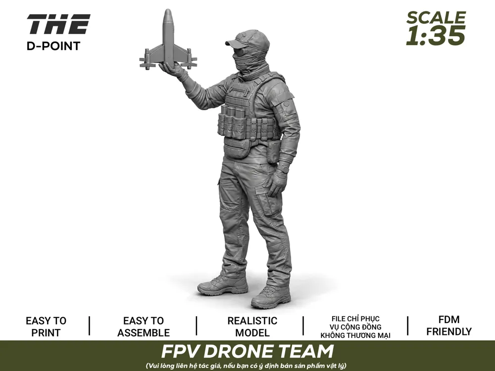FPV Drone Team | 1:35 Scale Figures, photo 3 of 4 - FPV Drone Team | 1:35 Scale Figures Miniatures