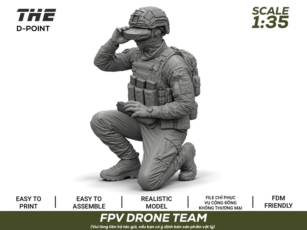 FPV Drone Team | 1:35 Scale Figures, photo 4 of 4 - FPV Drone Team | 1:35 Scale Figures Miniatures