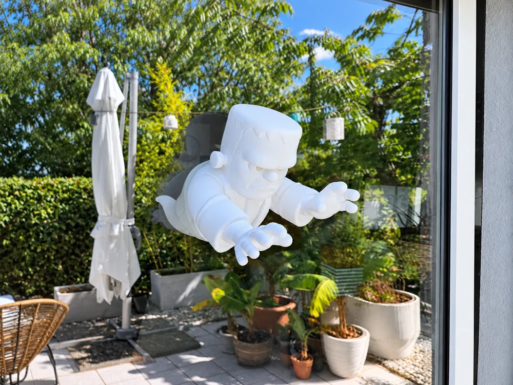 Frankenstein im Anflug, 3D-Fensterdeko Halloween, photo 3 of 4 - Frankenstein im Anflug, 3D-Fensterdeko Halloween Household
