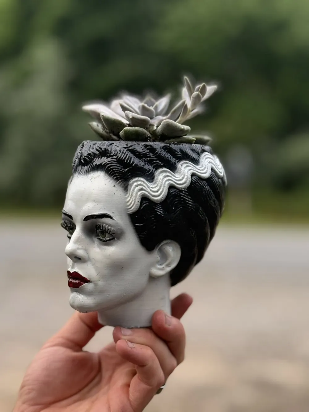 Frankenstein's Bride Planter, photo 2 of 4 - Planters & Plant Pots, frankensteins bride