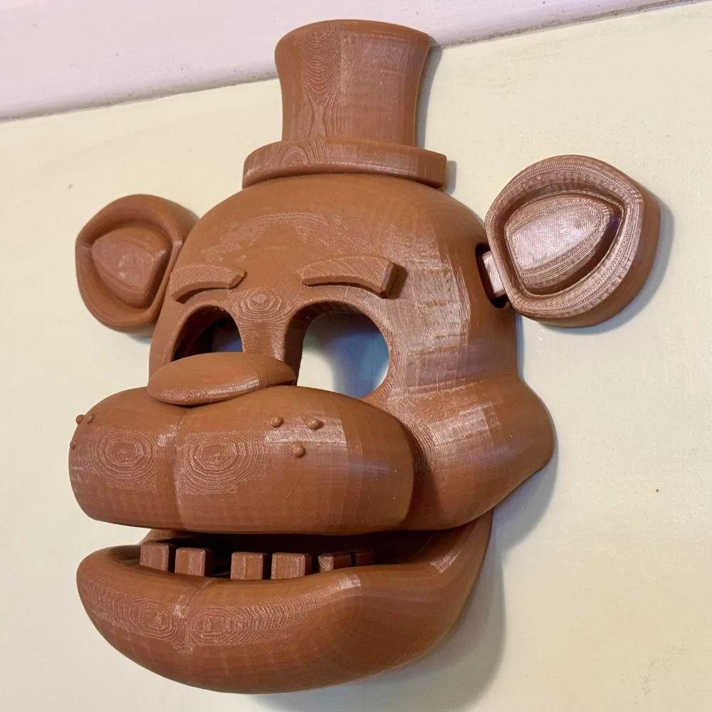 Freddy Fazbear Mask - Wall Mounted, photo 3 of 4 - Freddy Fazbear Mask - Wall Mounted Props & Cosplay