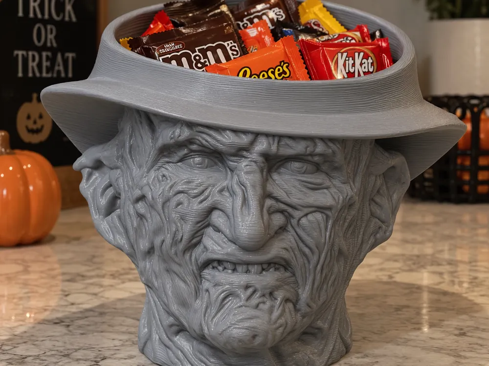 Freddy Kruger Halloween Candy Bowl, photo 2 of 3 - Freddy Kruger Halloween Candy Bowl Kitchen & Dining