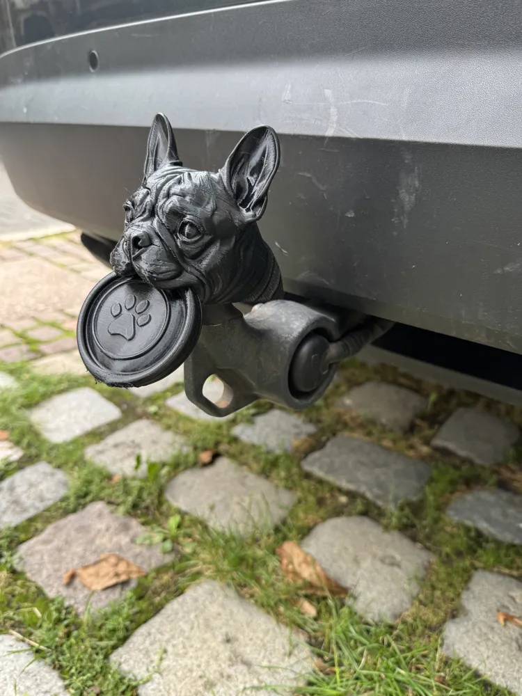 French Bulldog Frisbee Tow Hitch Ball Cover, photo 3 of 4 - French Bulldog Frisbee Tow Hitch Ball Cover Hobby & DIY
