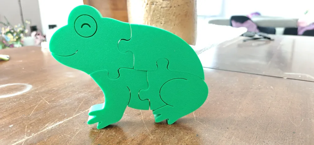 RANOCCHIO Puzzle 3D, Stile Montessori per Bambini, photo 2 of 5 - Puzzles & Brain Teasers, frog