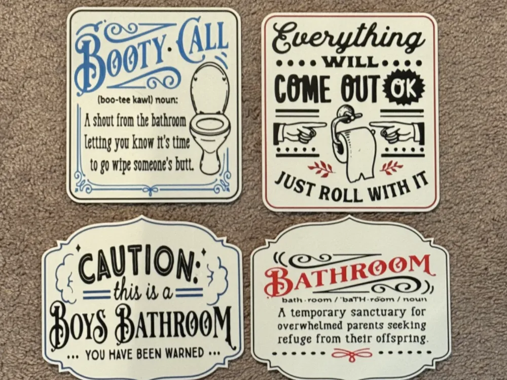 FUNNY BATHROOM SIGNS - Custom Signs, in stock in India