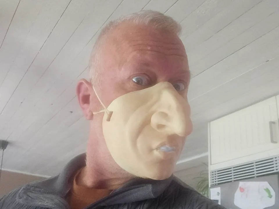 Funny Mask Male Crooked Nose 135mm Wide