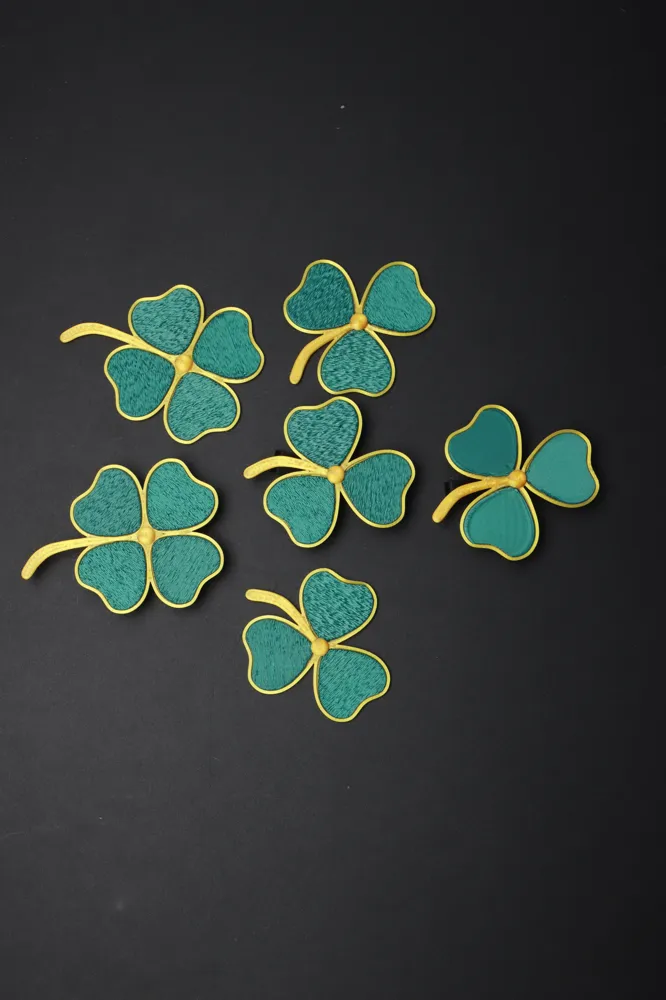 Fuzzy Lucky Clover Brooch, photo 2 of 4 - Fuzzy Lucky Clover Brooch Fashion