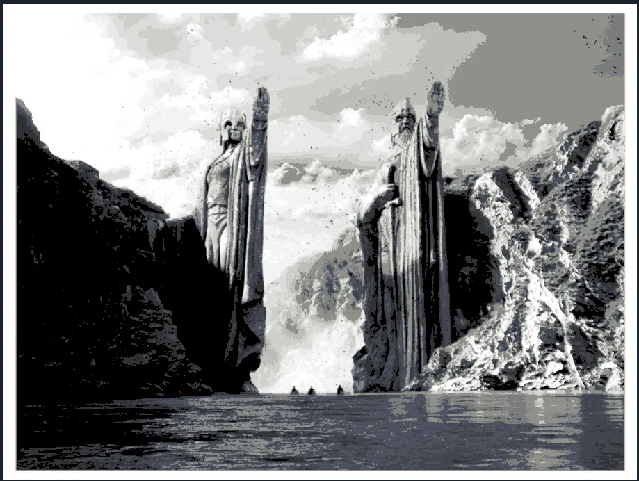 Gates of Argonath - Hueforge, photo 2 of 4 - Gates of Argonath - Hueforge Generative Art